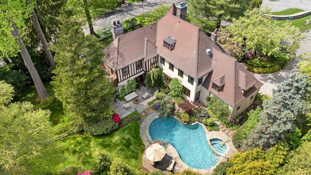 50 Hampshire Rd, Bronxville, NY 10708 - view of subject property with a pool