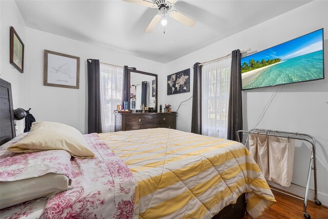 57 Higgins Trl, Monroe, NY 10950 - bedroom with ceiling fan and wood finished floors