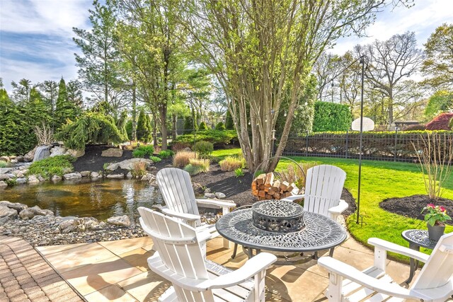 view of patio / terrace with fence