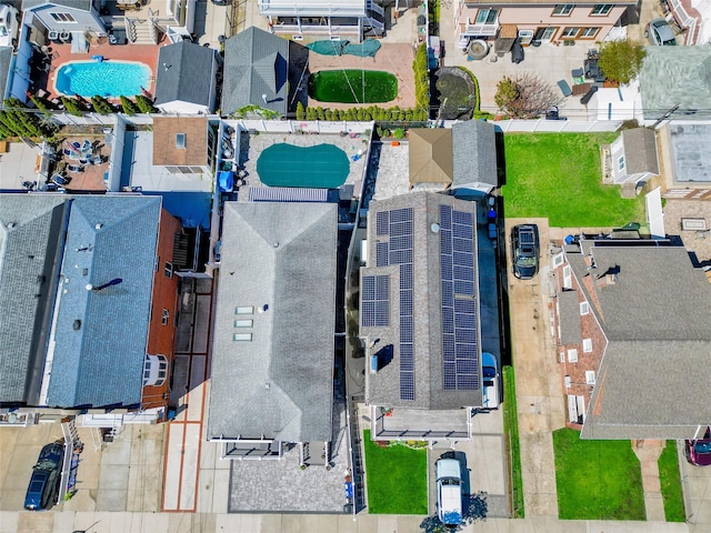 161 Bch 129th St, Rockaway Park, NY 11694 - aerial view of residential area featuring a pool area