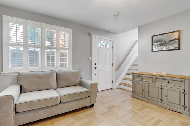 161 Bch 129th St, Rockaway Park, NY 11694 - living area featuring stairway
