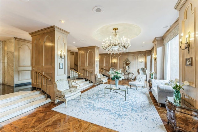 building lobby with stairway