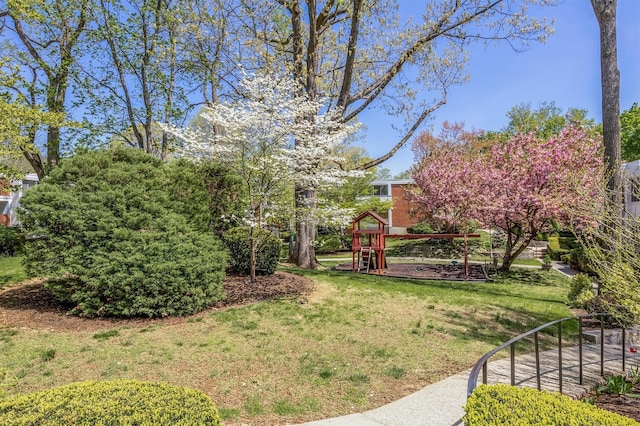 523 Colony Dr, Hartsdale, NY 10530 - view of yard featuring a playground