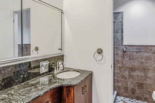 523 Colony Dr, Hartsdale, NY 10530 - full bathroom with a shower stall, vanity, and toilet