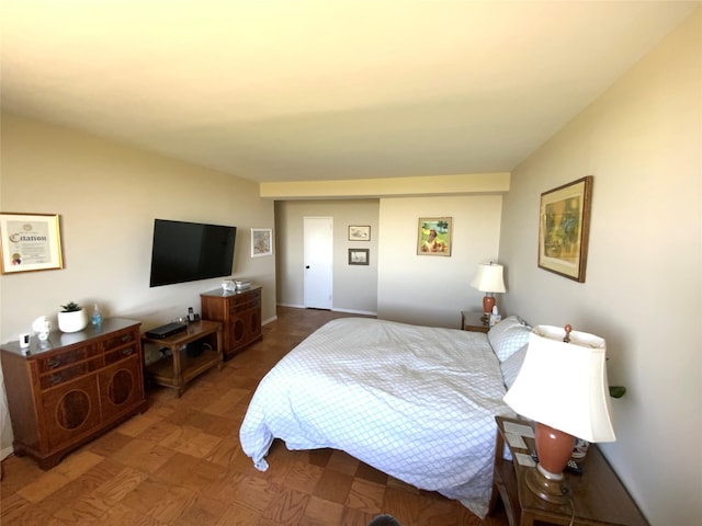 bedroom with baseboards