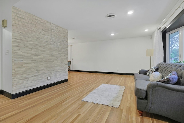 26 Hoke Dr, Stony Point, NY 10980 - living room with visible vents, wood finished floors, baseboards, and recessed lighting