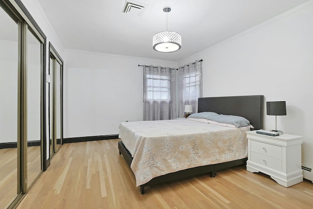26 Hoke Dr, Stony Point, NY 10980 - bedroom featuring crown molding, light wood-type flooring, and visible vents
