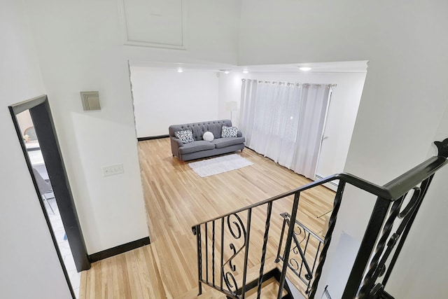 26 Hoke Dr, Stony Point, NY 10980 - stairway with attic access and wood finished floors
