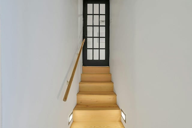 26 Hoke Dr, Stony Point, NY 10980 - stairway with a towering ceiling and wood finished floors