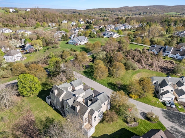bird's eye view with a residential view