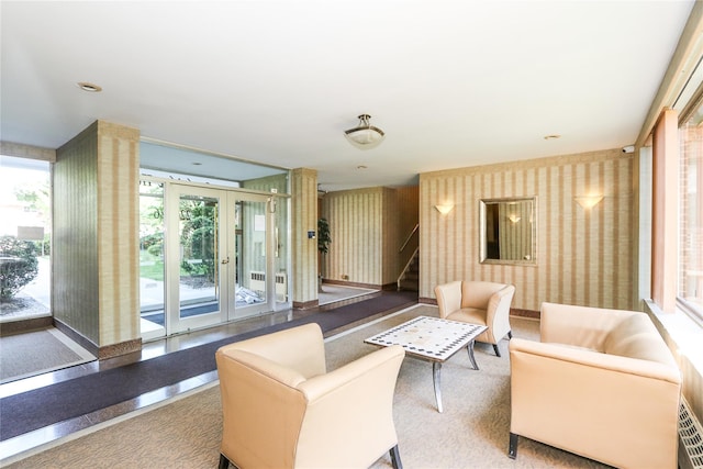 lobby with stairs