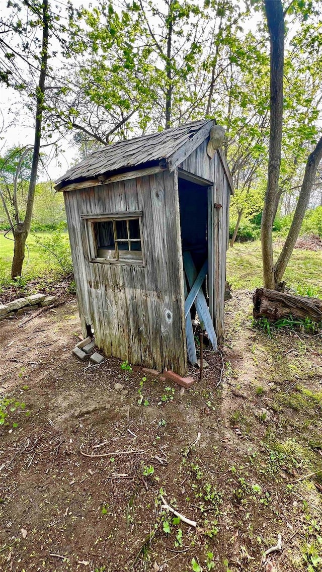 view of shed