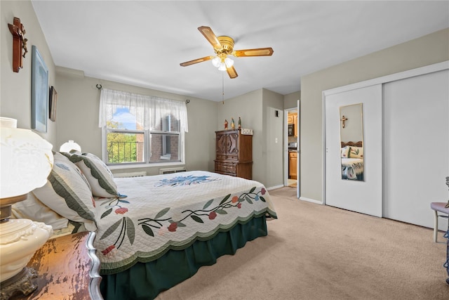 6300 Riverdale Ave Unit 5E, Bronx, NY 10471 - bedroom with baseboards, carpet flooring, and ceiling fan