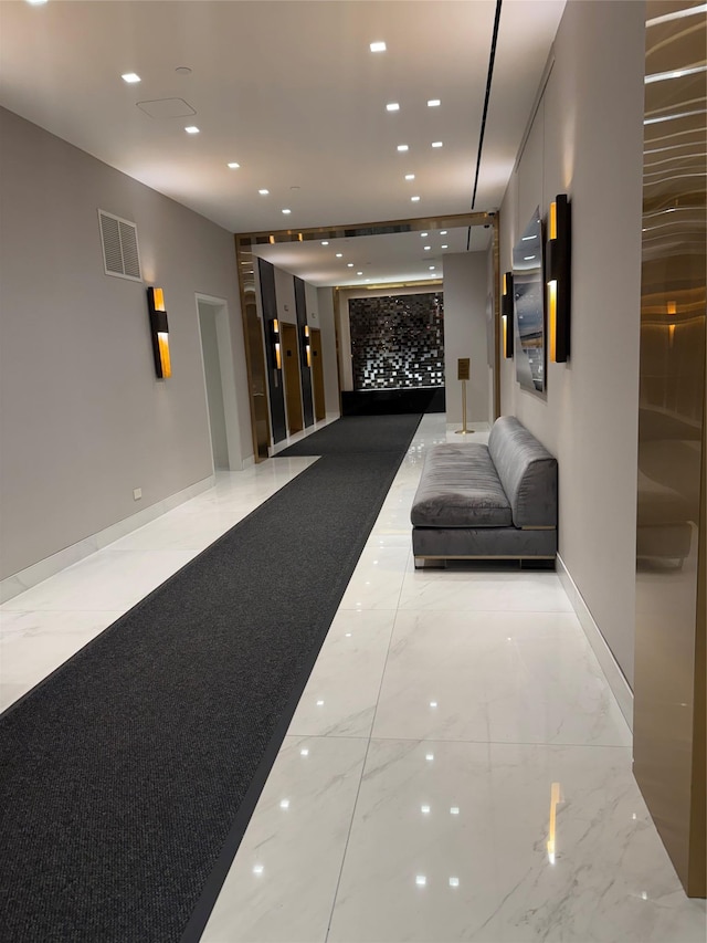150 W 51 Unit 1032, New York Manhattan, NY 10019 - community lobby with recessed lighting