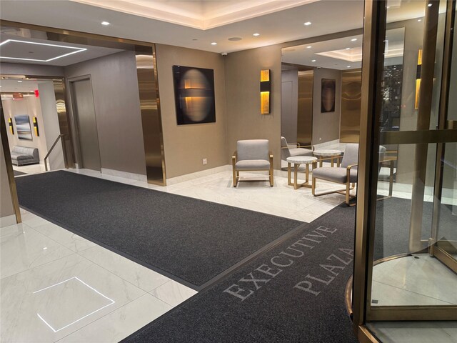 150 W 51 Unit 1032, New York Manhattan, NY 10019 - community lobby with recessed lighting