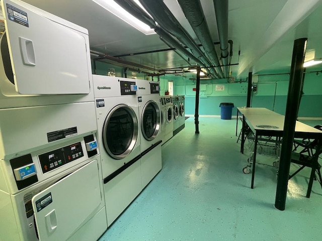 22048 75th Ave Unit A1, Bayside, NY 11364 - community laundry featuring separate washer and dryer and stacked washer and clothes dryer