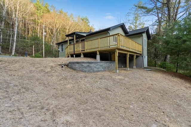 435 State Route 55, Eldred, NY 12732 - rear view of house featuring driveway and a deck