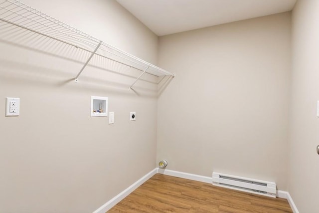 435 State Route 55, Eldred, NY 12732 - laundry area with laundry area, baseboards, baseboard heating, electric dryer hookup, and washer hookup