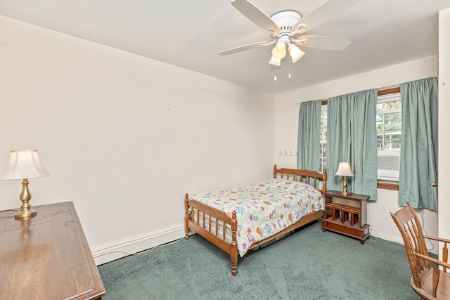 8 Parkside Ave, Miller Place, NY 11764 - carpeted bedroom with baseboards and a ceiling fan
