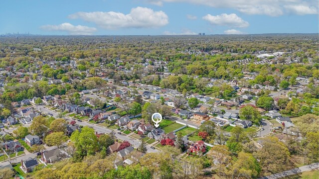 bird's eye view with a residential view