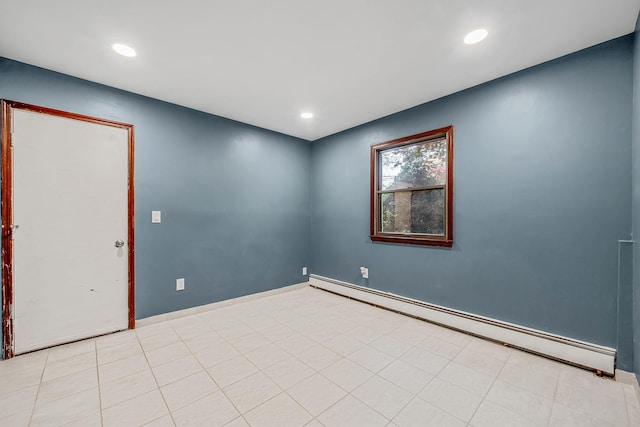 40 Cedarhurst St, Islip Terrace, NY 11752 - unfurnished room with baseboard heating and recessed lighting