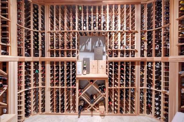view of wine area