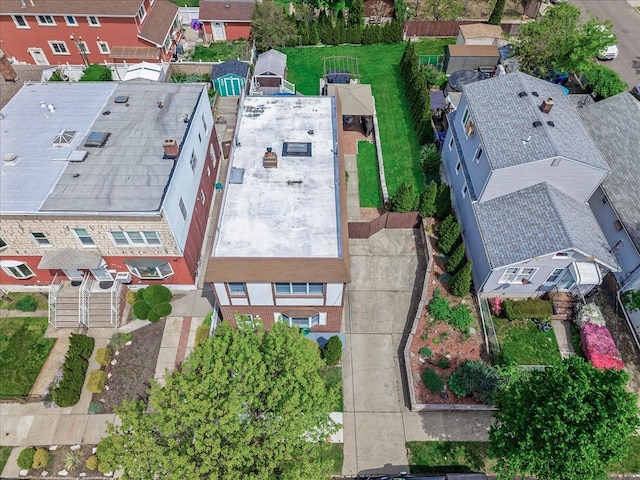 aerial view of residential area