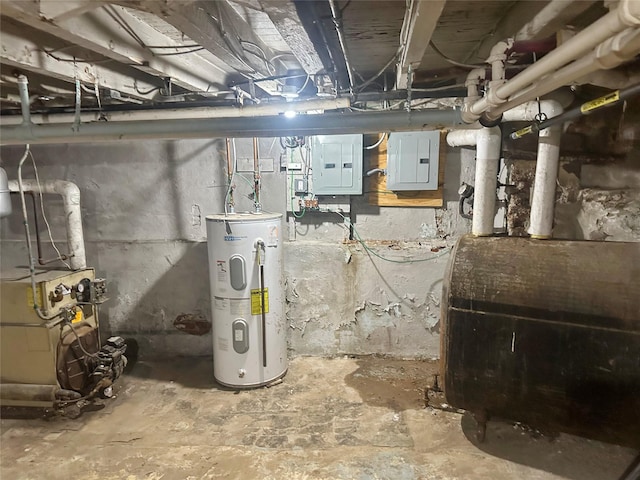 230 Sunnyside Ave, Brooklyn, NY 11207 - utilities with heating fuel, electric panel, and electric water heater