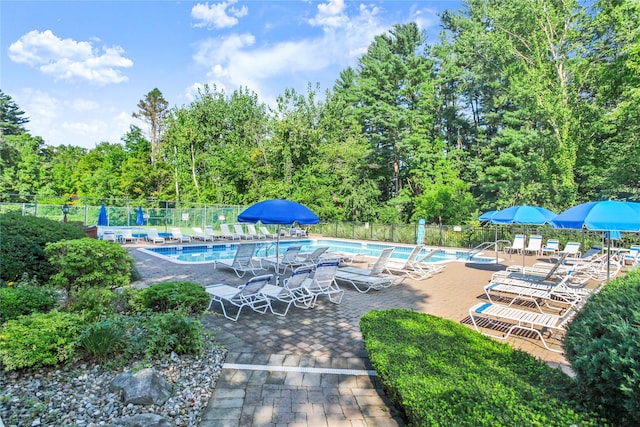 405 Driftway Ln, Brewster, NY 10509 - community pool featuring fence and a patio area