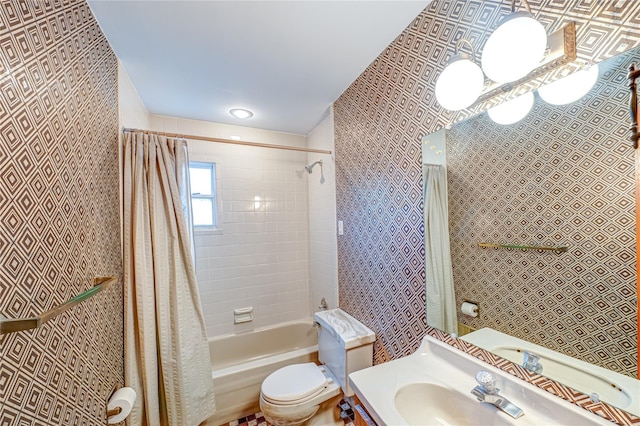 48 Crocus Ln, Commack, NY 11725 - full bathroom with toilet, shower / bathtub combination with curtain, and vanity