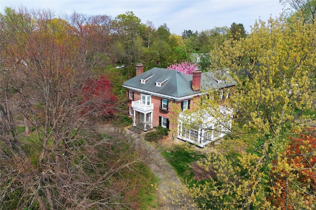 birds eye view of property
