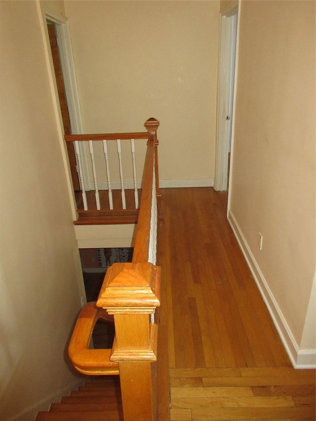 3922 Ely Ave, Bronx, NY 10466 - stairs with baseboards and hardwood / wood-style floors