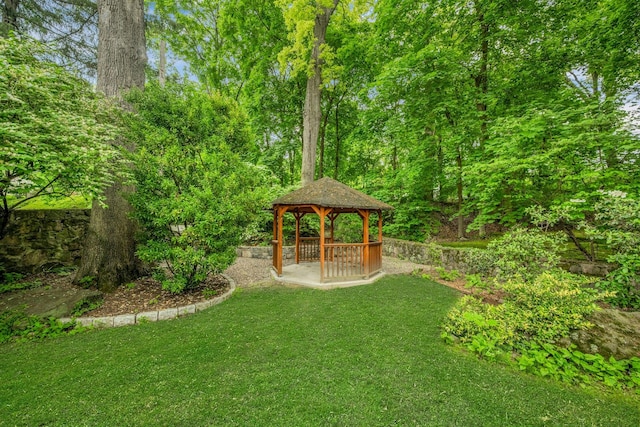 38A Claremont Rd, Scarsdale, NY 10583 - view of grassy yard with a gazebo