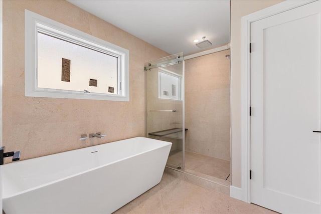 56 Oregon St, Long Beach, NY 11561 - full bath featuring a freestanding bath and a shower stall