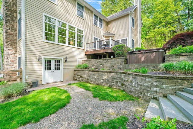 30 Warwick Lake Pkwy, Warwick, NY 10990 - rear view of house featuring a hot tub and a deck