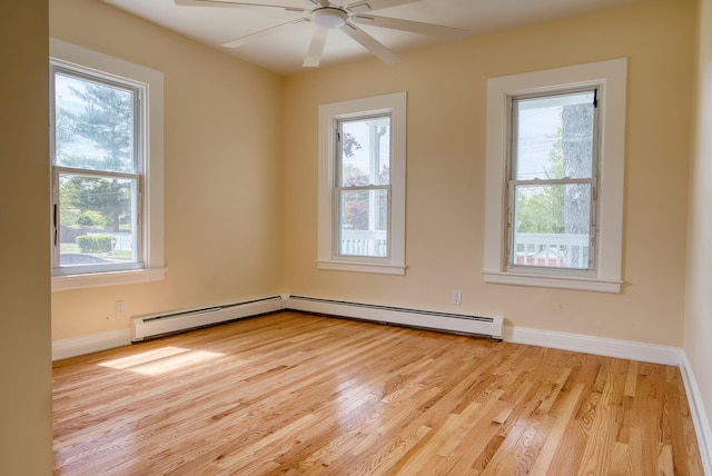 71 Lenox Ave, Congers, NY 10920 - unfurnished room featuring light wood-type flooring, a ceiling fan, and baseboards