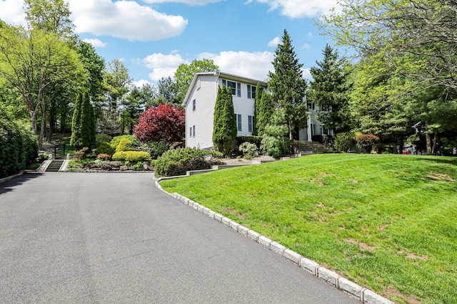 view of front of house with a front yard