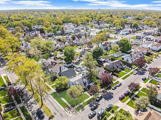 drone / aerial view with a residential view