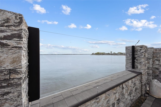 view of water feature