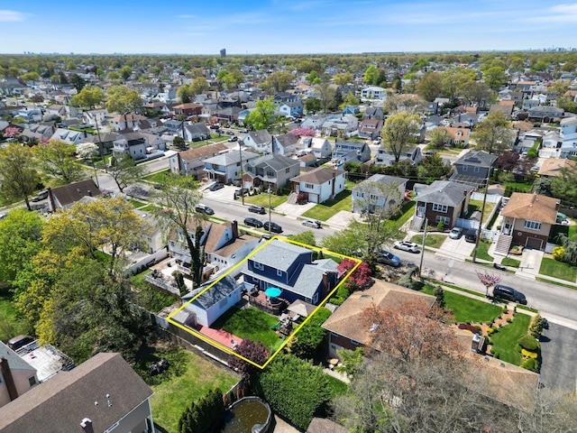 drone / aerial view with a residential view