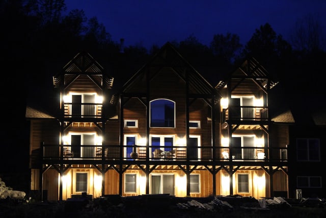 535 County Route 22, Middletown, NY 10940 - back of house at night with a balcony