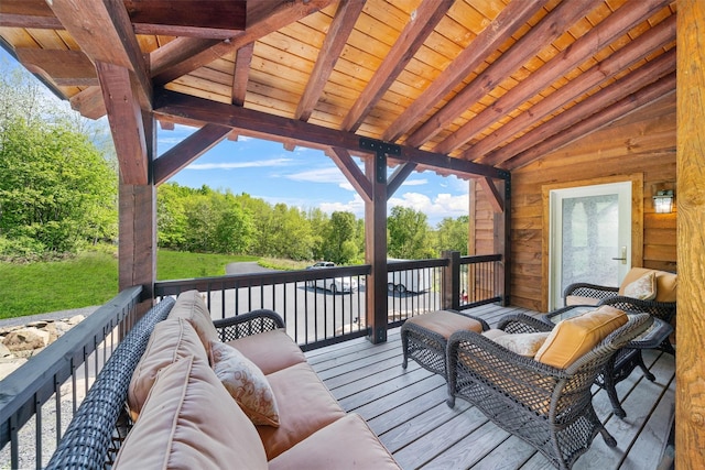 535 County Route 22, Middletown, NY 10940 - wooden deck with an outdoor living space