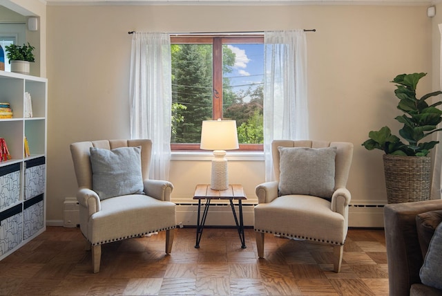 15 Riverview Farm Rd, Ossining, NY 10562 - sitting room featuring baseboard heating and healthy amount of natural light
