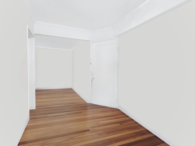 1475 Thieriot Ave Unit 5N, Bronx, NY 10460 - corridor with crown molding, baseboards, and wood finished floors