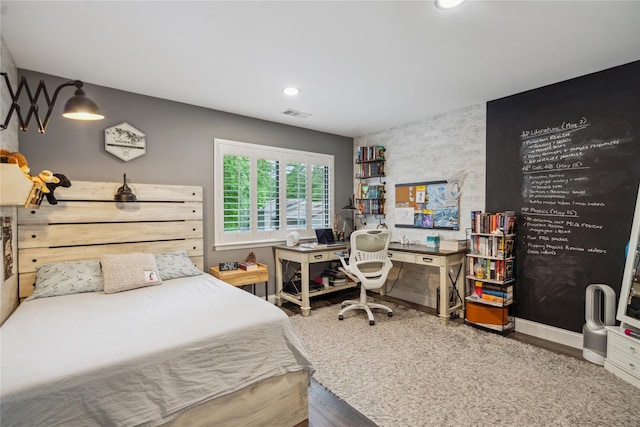 185 Old Pond Ct Unit 185, Jericho, NY 11753 - bedroom with wood finished floors, recessed lighting, and a desk