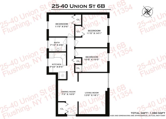 25-40 Union St Unit 6B, Flushing, NY 11354 - view of layout