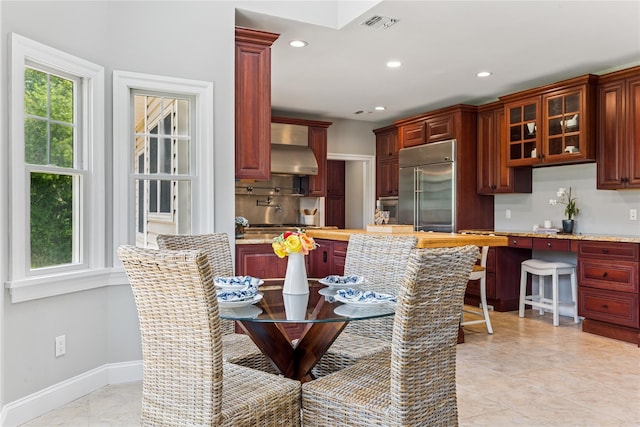1465 Ackerly Pond Ln, Southold, NY 11971 - dining area with recessed lighting and baseboards