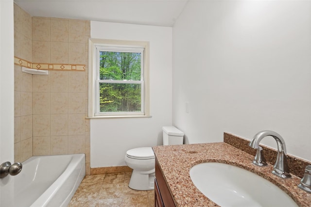 98 Smith Ridge Rd, South Salem, NY 10590 - bathroom with toilet, vanity, baseboards, and tile patterned floors
