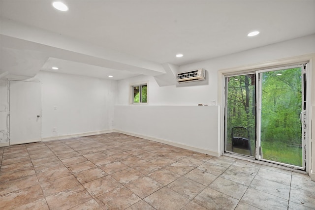 98 Smith Ridge Rd, South Salem, NY 10590 - spare room with a wall mounted air conditioner, recessed lighting, and baseboards