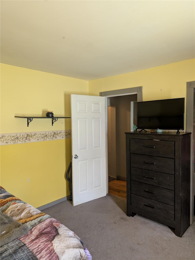 bedroom with carpet floors